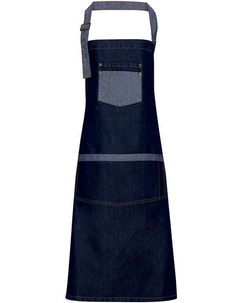 Domain Contrast Denim Bib Apron