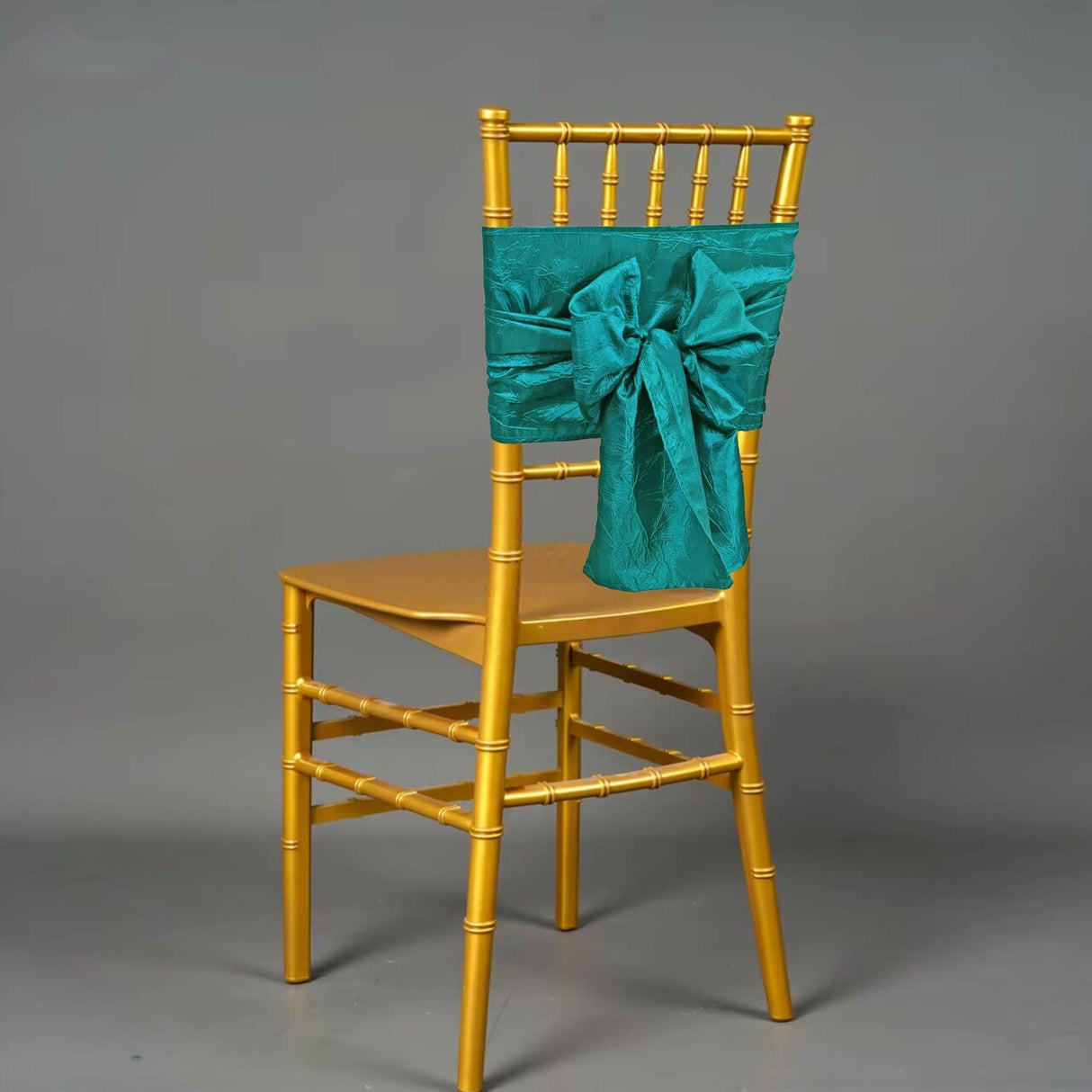 10 Pieces Crushed Taffeta Chair Sashes 9.5 x 108 inches Oasis Serene Glow