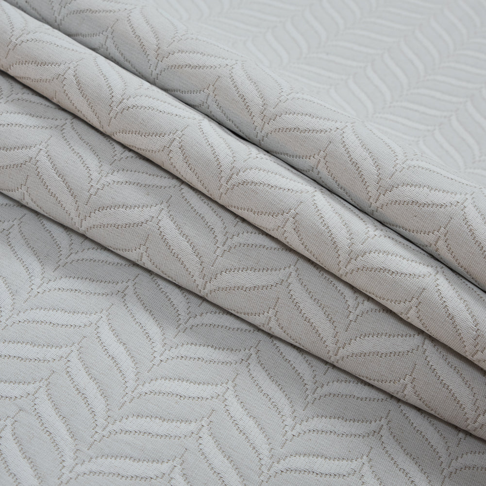 Gray Foliage Quilted Matelasse