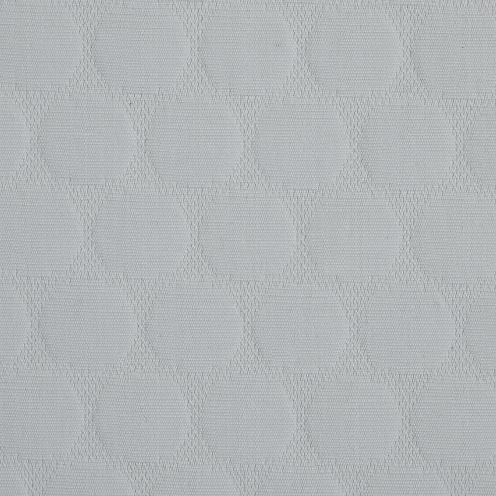 White Circular Quilted Upholstery Woven