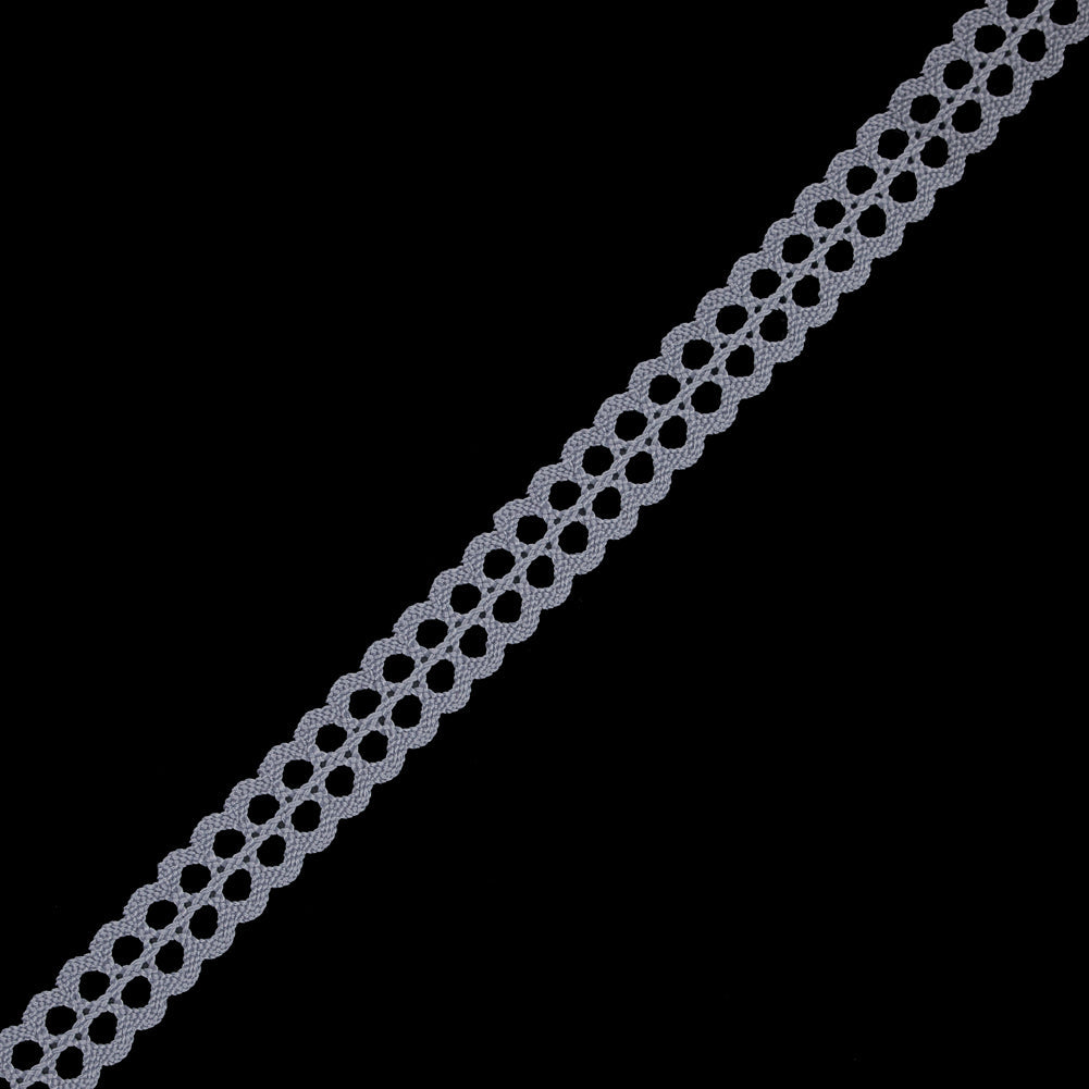 Gray European Crochet Trim - 0.75"