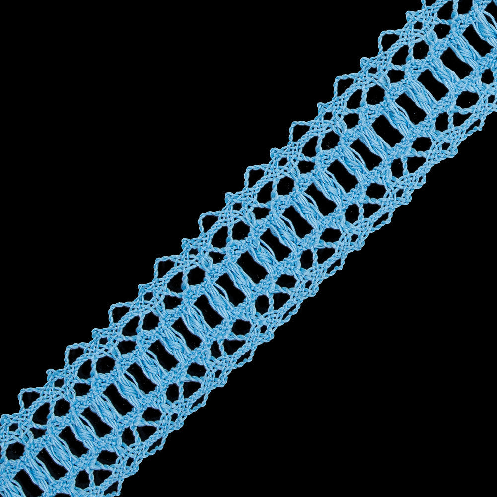 Baby Blue European Crochet Trim - 1.25"