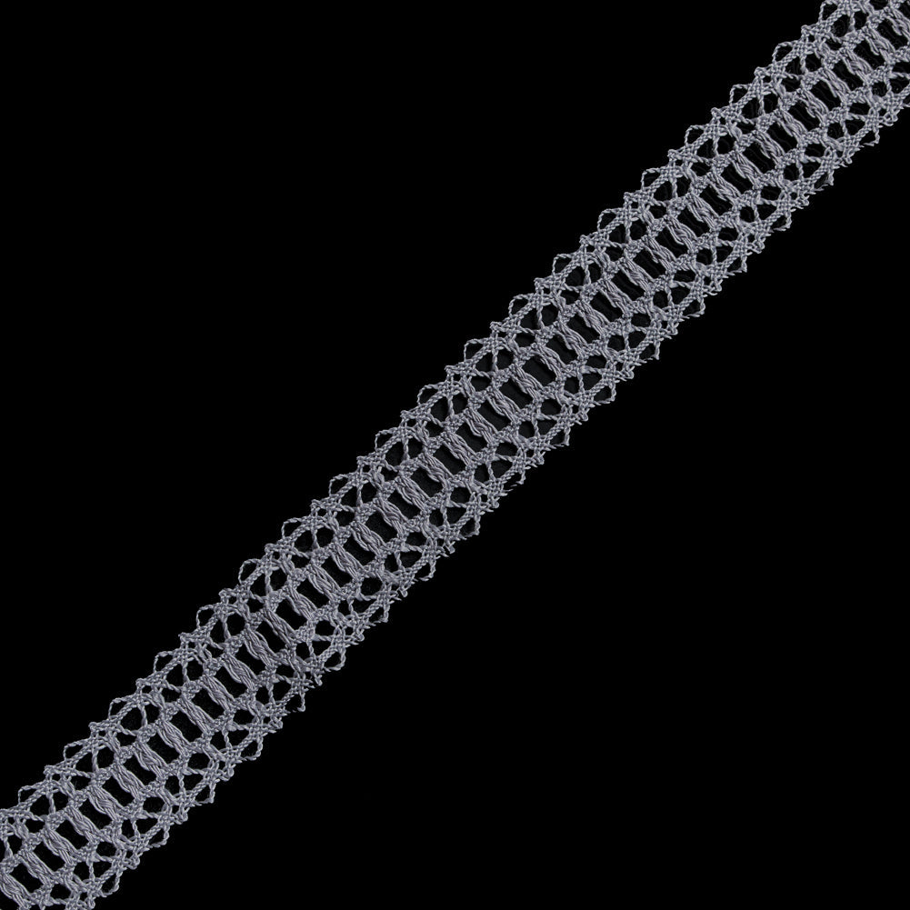 Light Silver European Crochet Trim - 1.25"