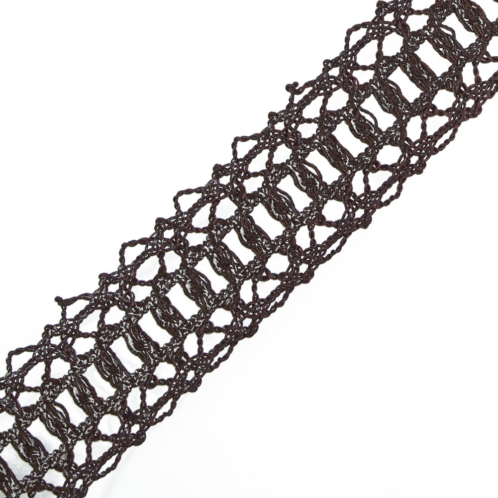 Brown European Crochet Trim - 1.25"