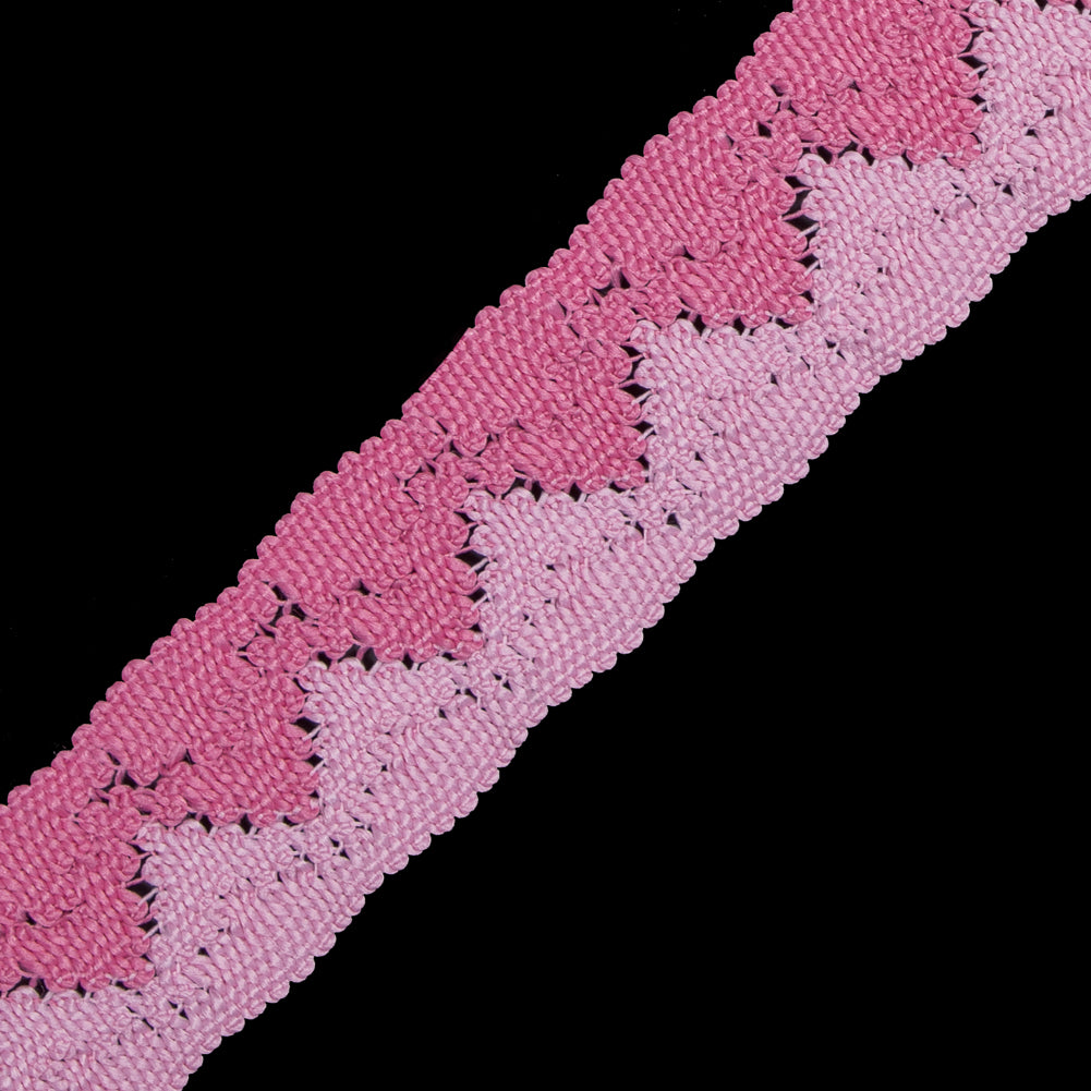 Pink Two-Tone European Crochet Trim - 1"