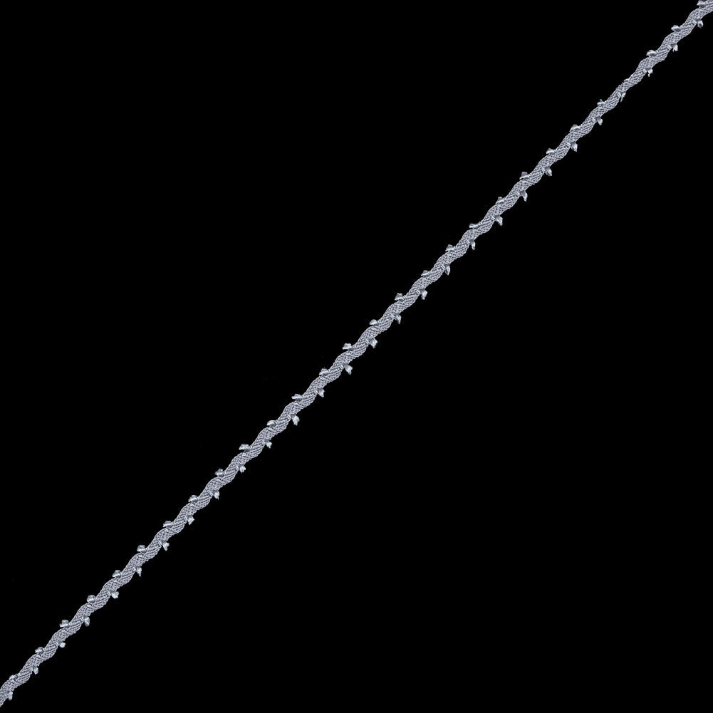 Silver Gray European Crochet Trim - 0.25"