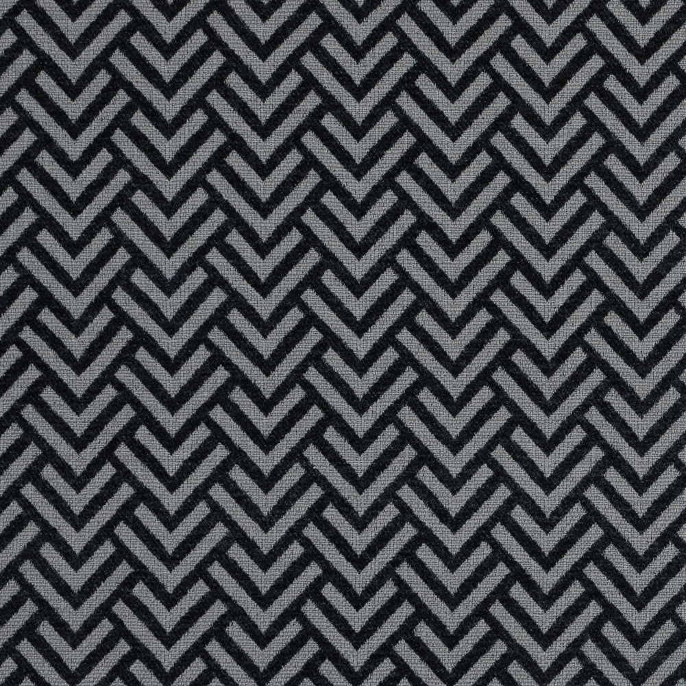 Gray Chevron Upholstery Chenille