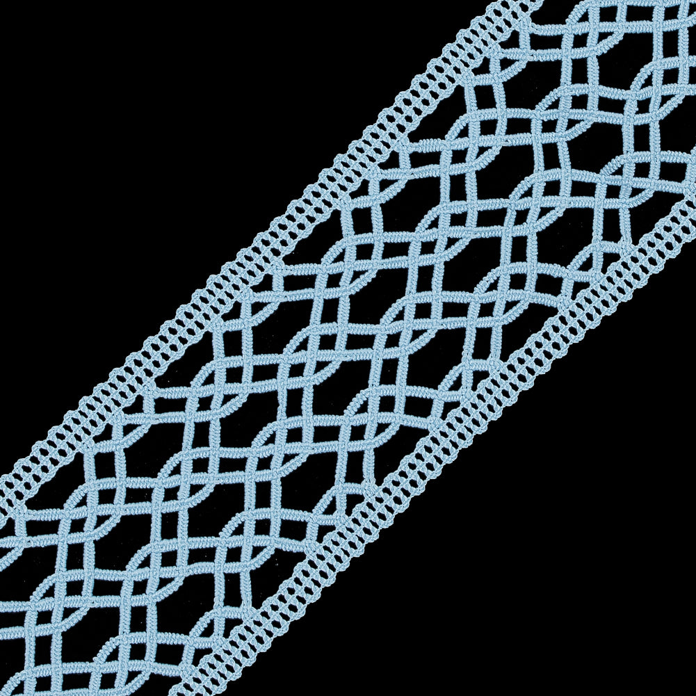 Light Blue European Crochet Trim - 2.25"