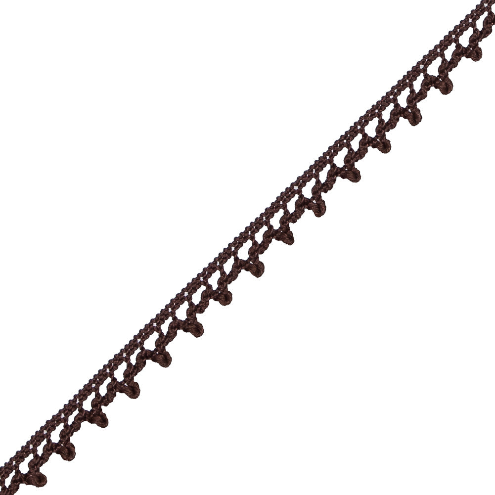 European Brown Dainty Crochet Trim - 5/16"