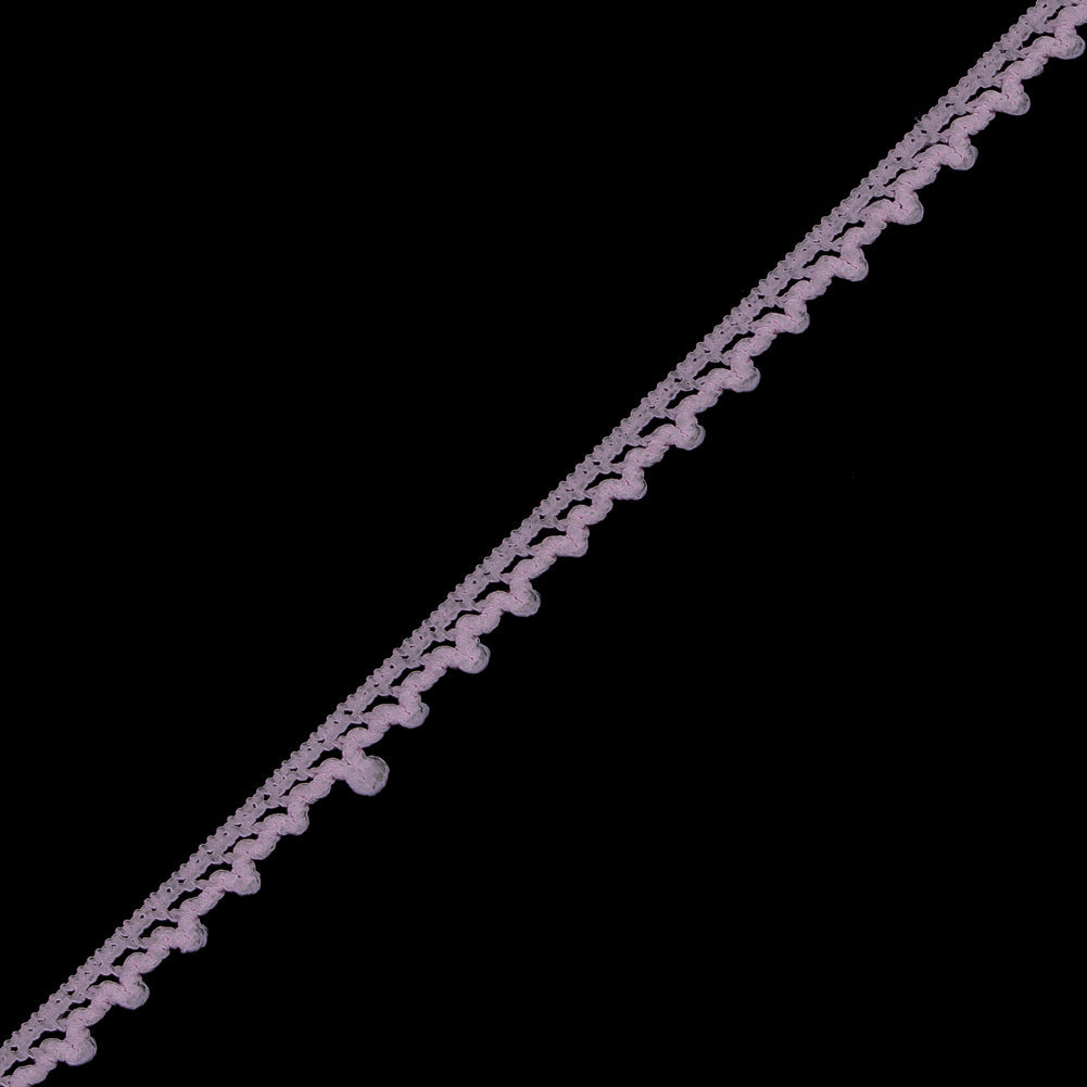 European Light Pink Dainty Crochet Trim - 5/16"