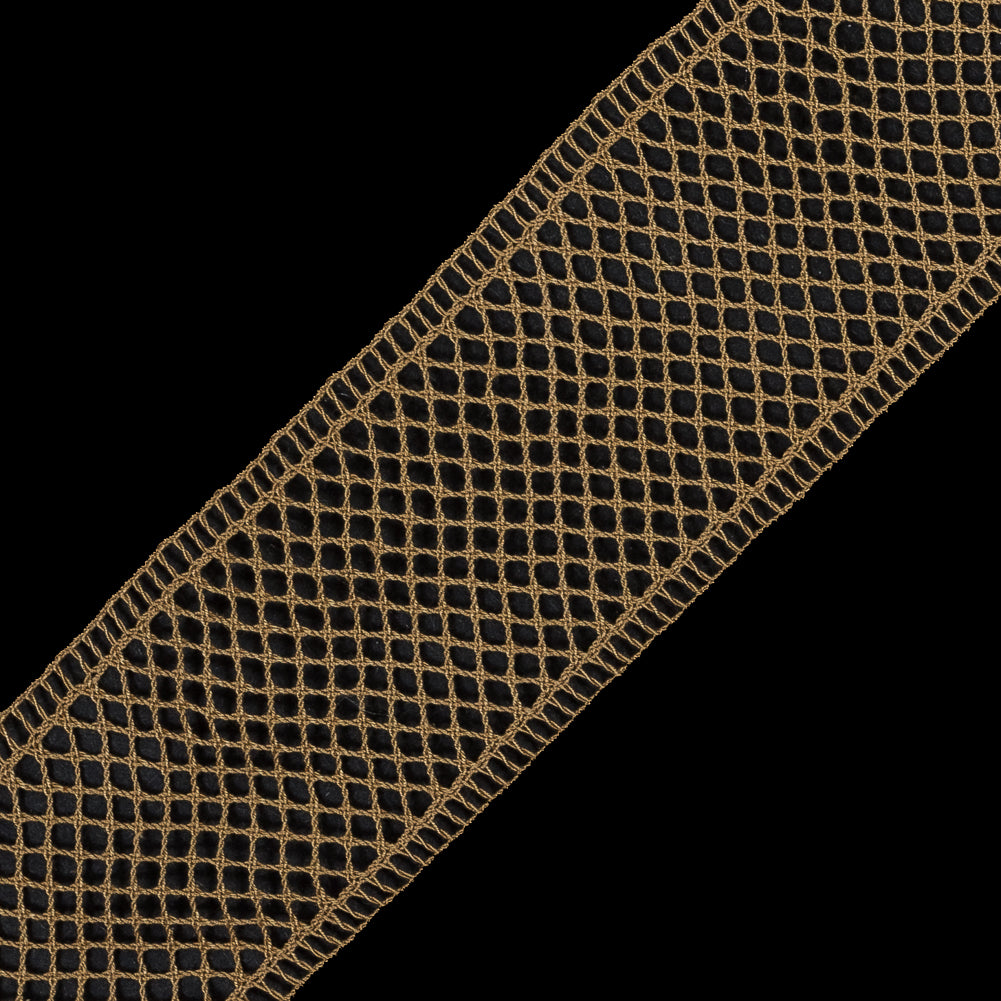 Gold European Cotton Crochet Trim - 1.5"