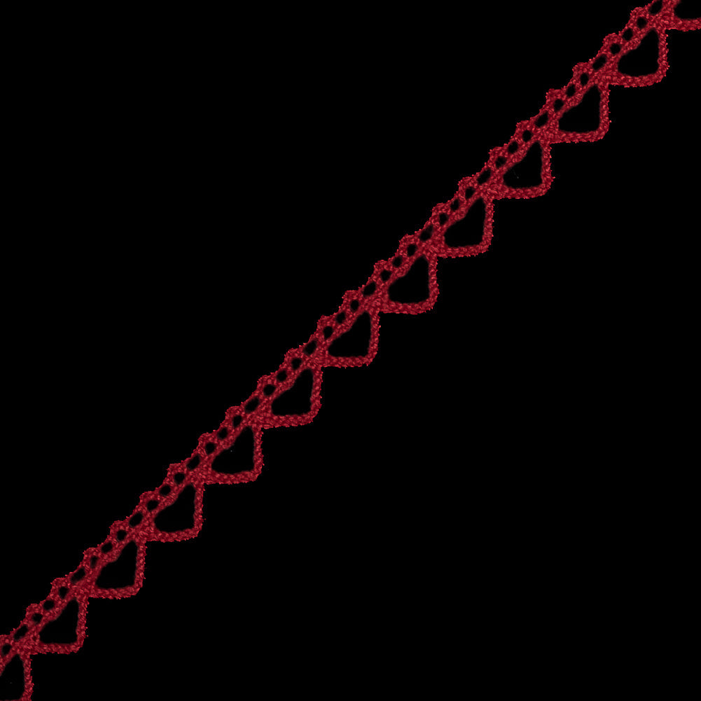 Red European Cotton Crochet Trim - 0.375"