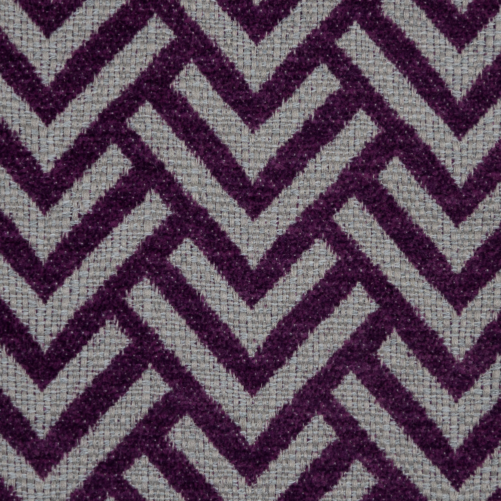 Royal Purple Chevron Upholstery Chenille