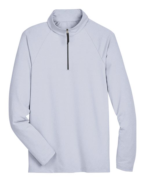 Devon & Jones Men's CrownLux Performance Clubhouse Micro-Stripe Quarter-Zip Pullover
