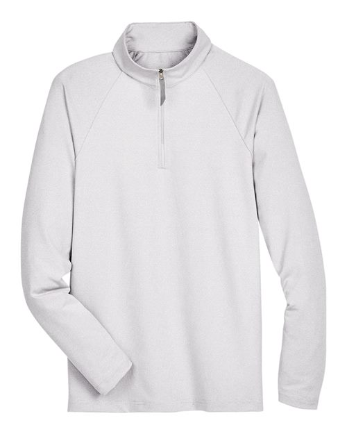 Devon & Jones Men's CrownLux Performance Clubhouse Micro-Stripe Quarter-Zip Pullover