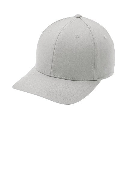 Port Authority® Flexfit® Cotton Twill Cap Structured Mid Profile Stretch Fit Silver Underbill