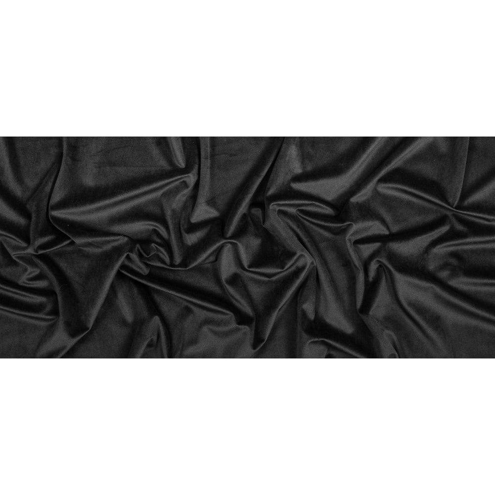 Ultra Black Creamy Polyester Velvet