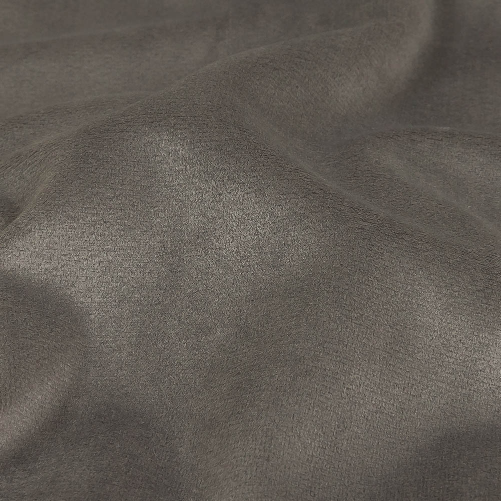 Gunmetal Creamy Polyester Velvet