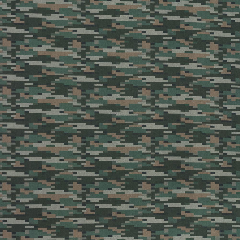 European Green Geometric Cotton Poplin