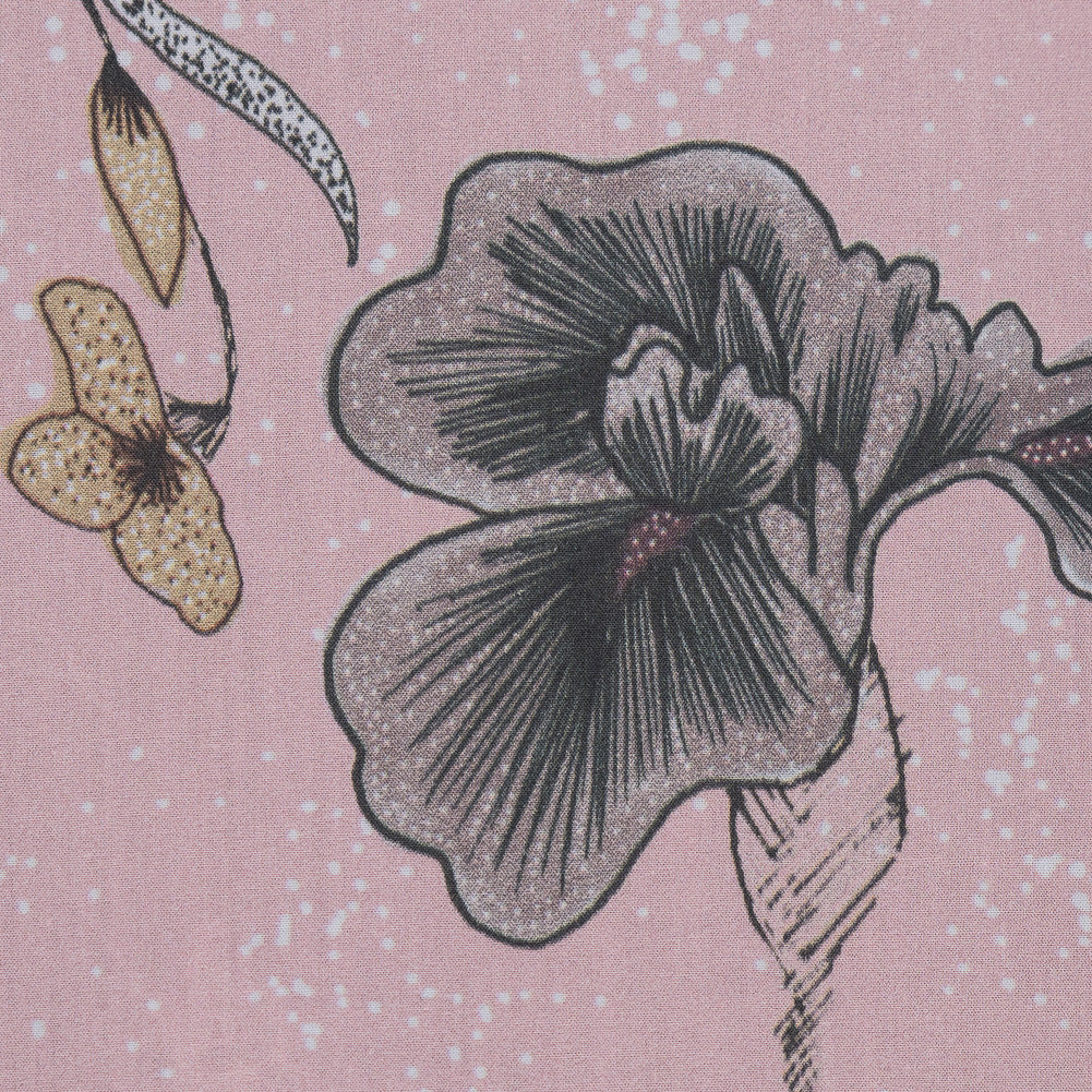 Cotton Poplin - Light Coral Floral and Spots - Flores al Amanecer Print - Mood Exclusive Felipe Collection