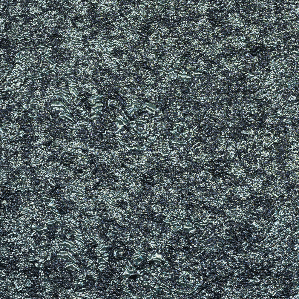 Metallc Blue Abstract Brocade