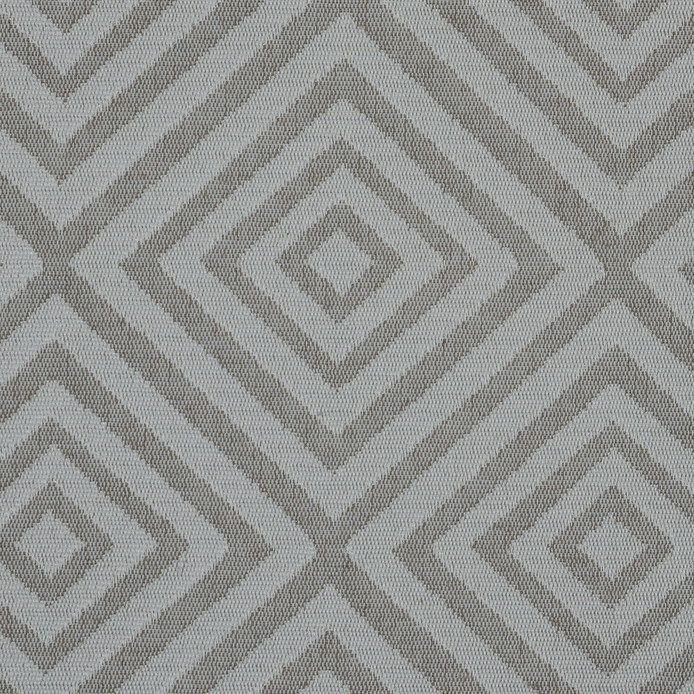Beige and White Diamond Patterned Jacquard