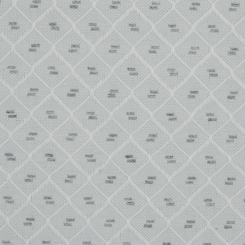 White and Gray Diamond Patterned Jacquard