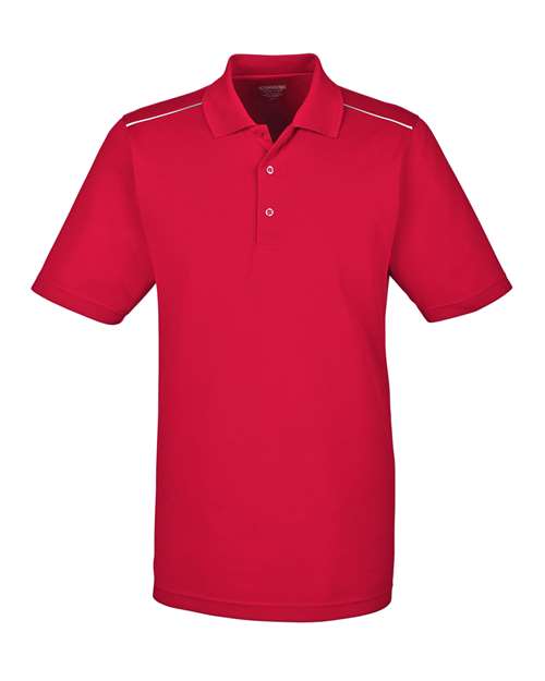 CORE365 Men's Radiant Performance Piqué Polo with Reflective Piping