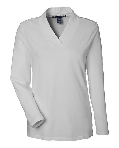 Devon & Jones Women's Raleigh Shawl Collar Knit Top