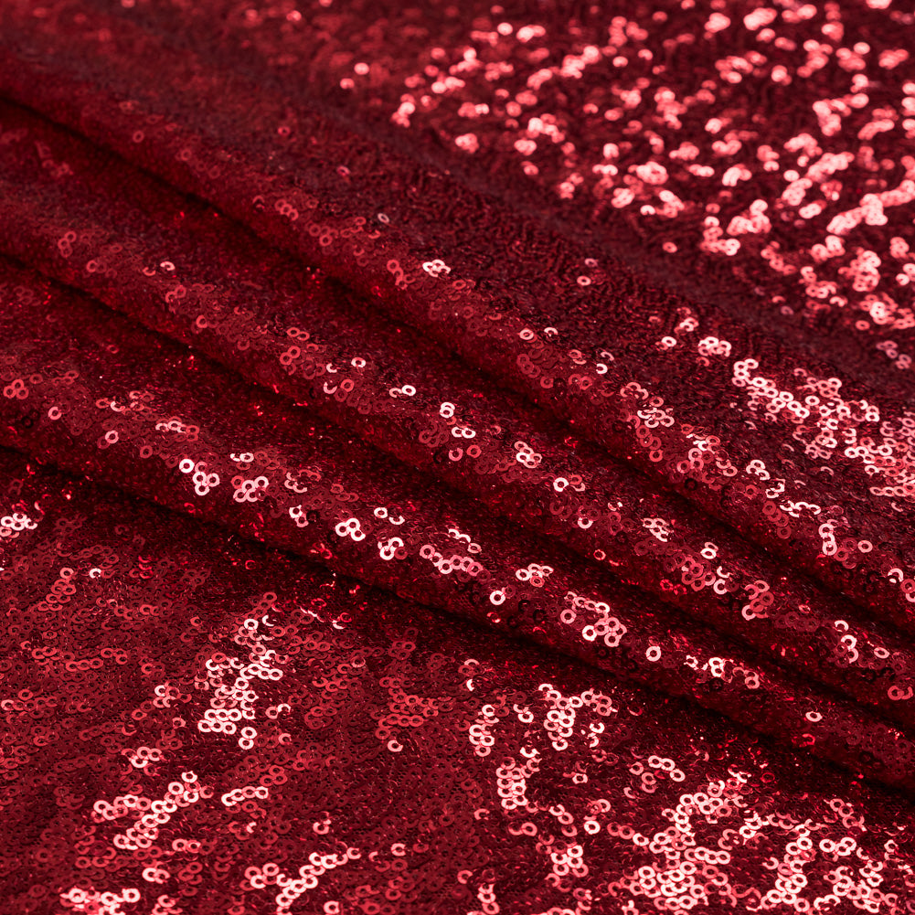 Mesh with Baby Sequins - Red - Mariah Collection