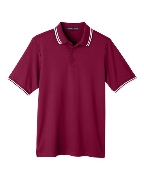 Devon & Jones Men's CrownLux Performance Plaited Tipped Polo