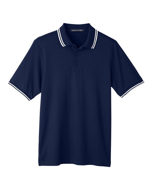 Devon & Jones Men's CrownLux Performance Plaited Tipped Polo