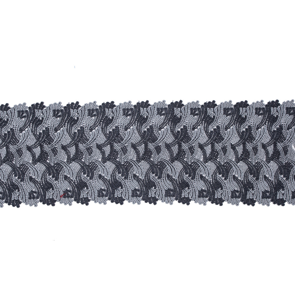 Pavement Gray Venise Lace Trim - 6"