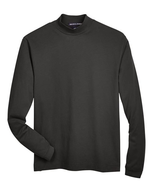 Devon & Jones Unisex Sueded Jersey Mock Neck T-Shirt