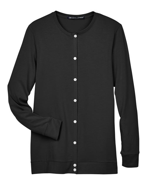 Devon & Jones Women's Perfect Fit Ribbon Cardigan