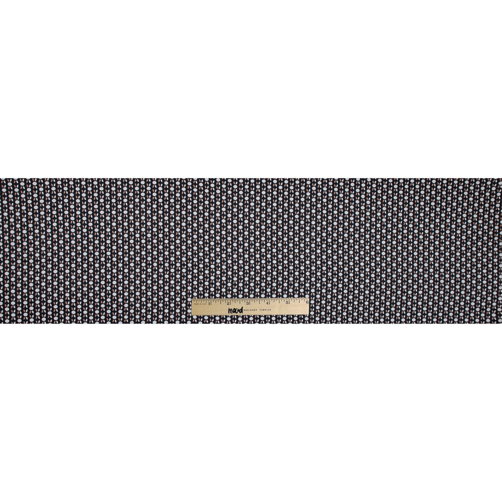 Black and Beige Geometric Cotton Sateen