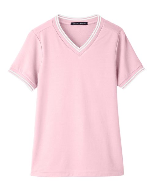 Women's CrownLux Performance Plaited Tipped V-Neck Shirt