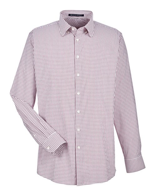 Men's CrownLux Performance Micro Windowpane Woven Dress Shirt