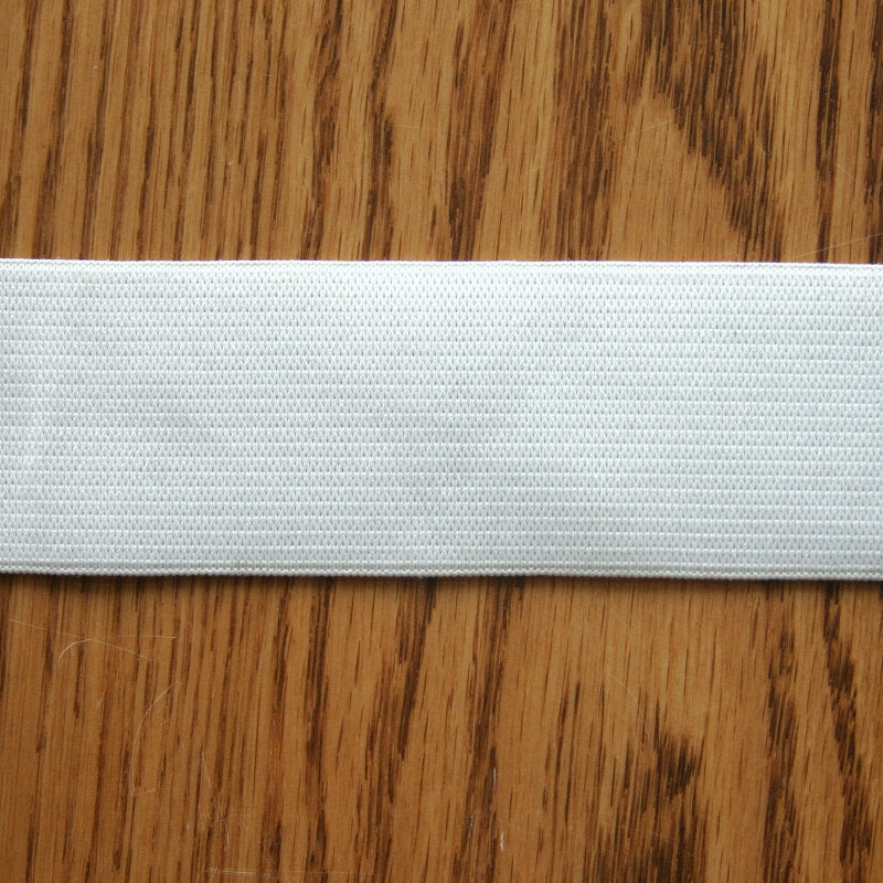 Braided Elastic Trim 1.5" Wide White
