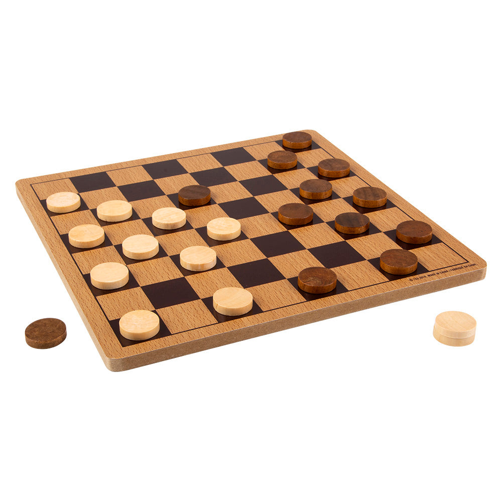 Wooden Checkers 10" (1 Box)
