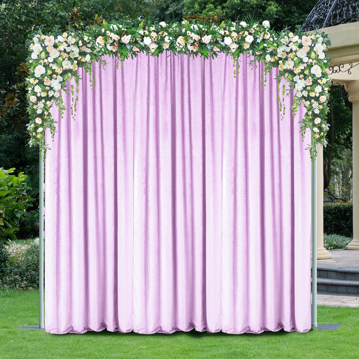 Velvet Backdrop Drape Panel 10 ft x 57 in Lavender