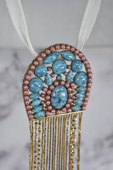 Slider Buckle Turquoise Blue Pink Dangling