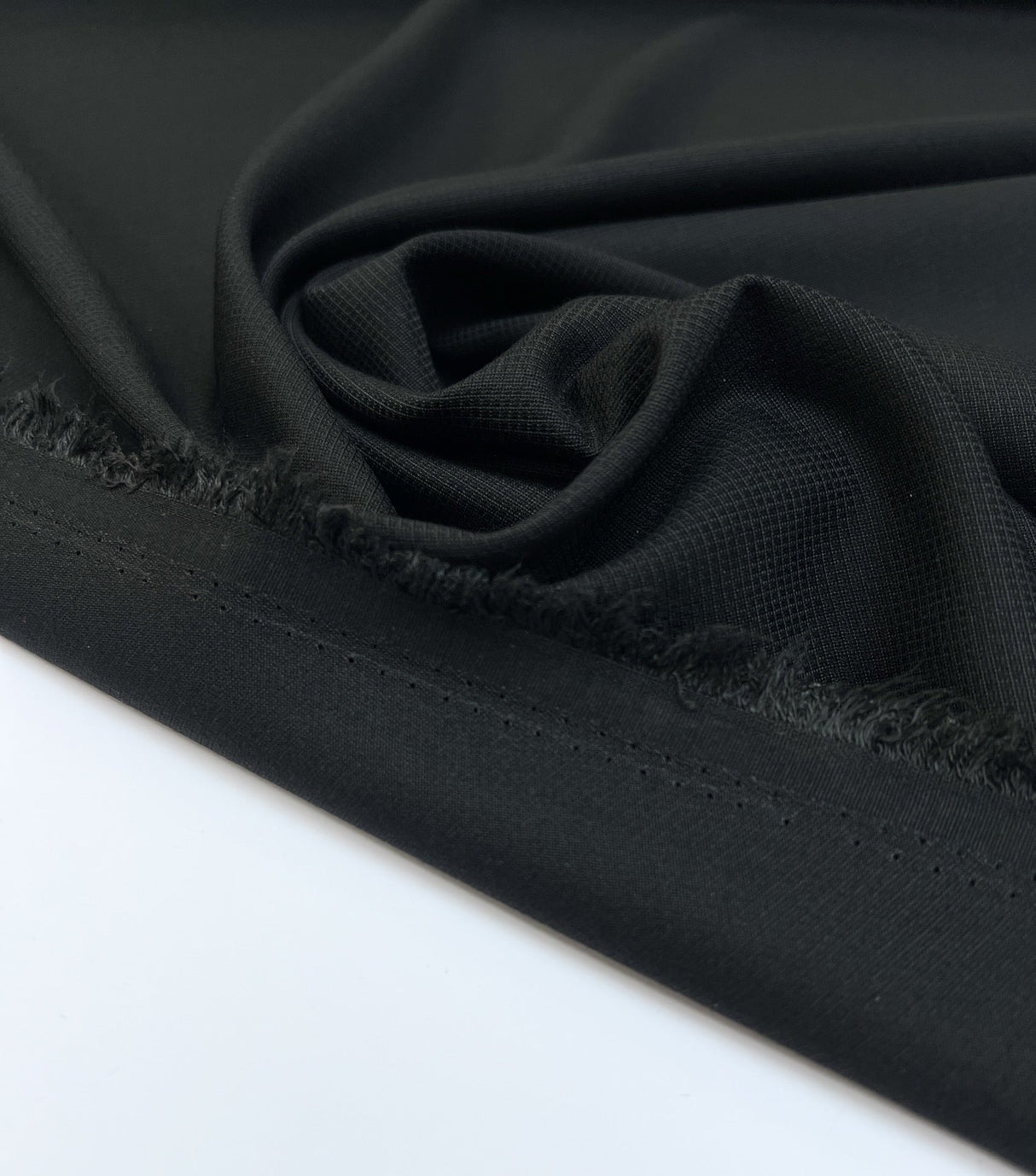 Black Jacquard Polyamide Suiting Fabric
