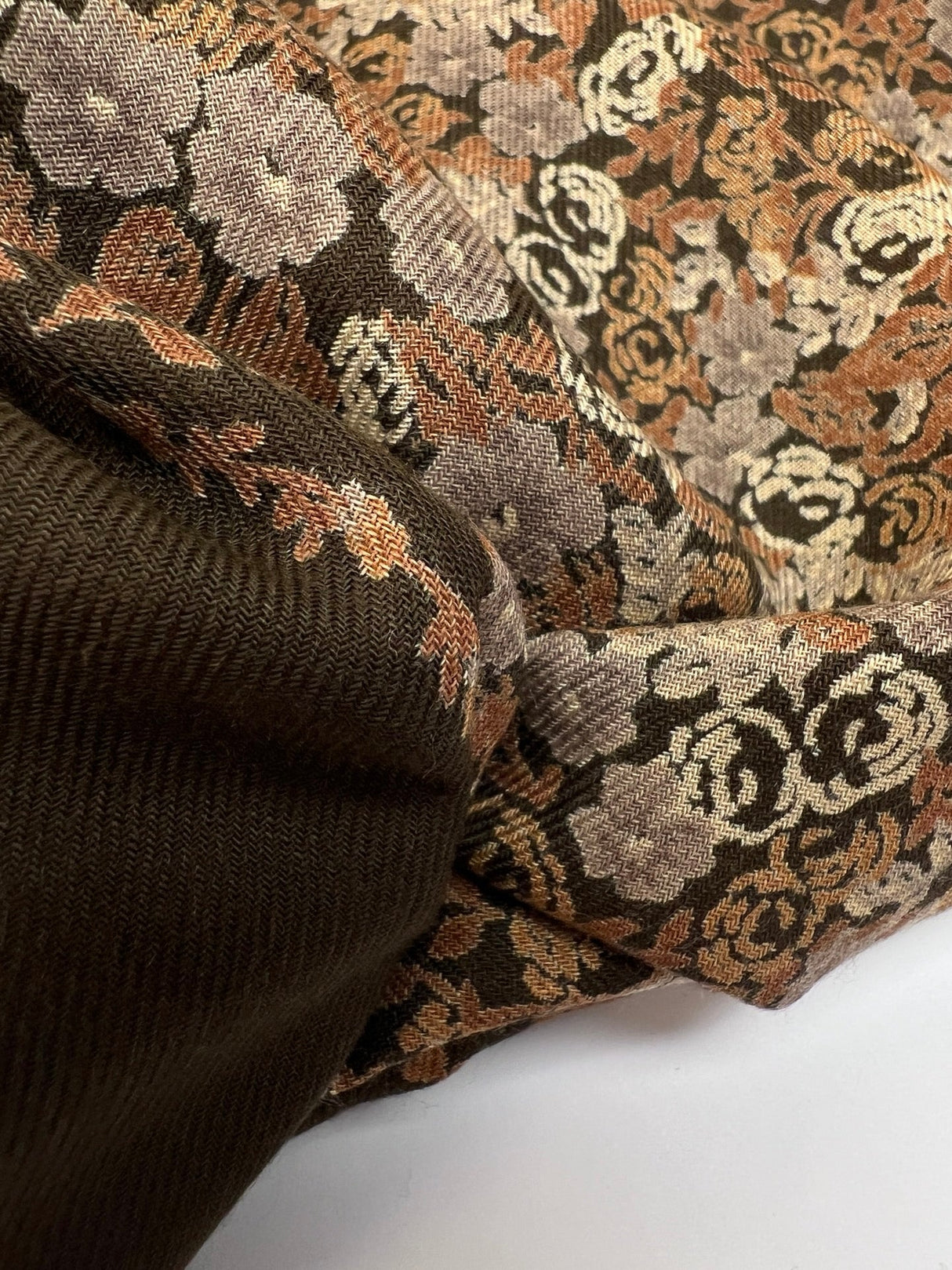 Acrylic Twill Printed Brown Beige