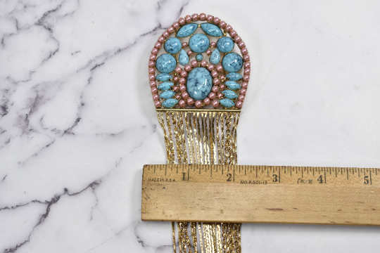 Slider Buckle Turquoise Blue Pink Dangling