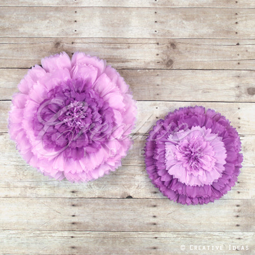 12",16" Tissue Starburst Flowers-2 Pcs/Set (Purple)