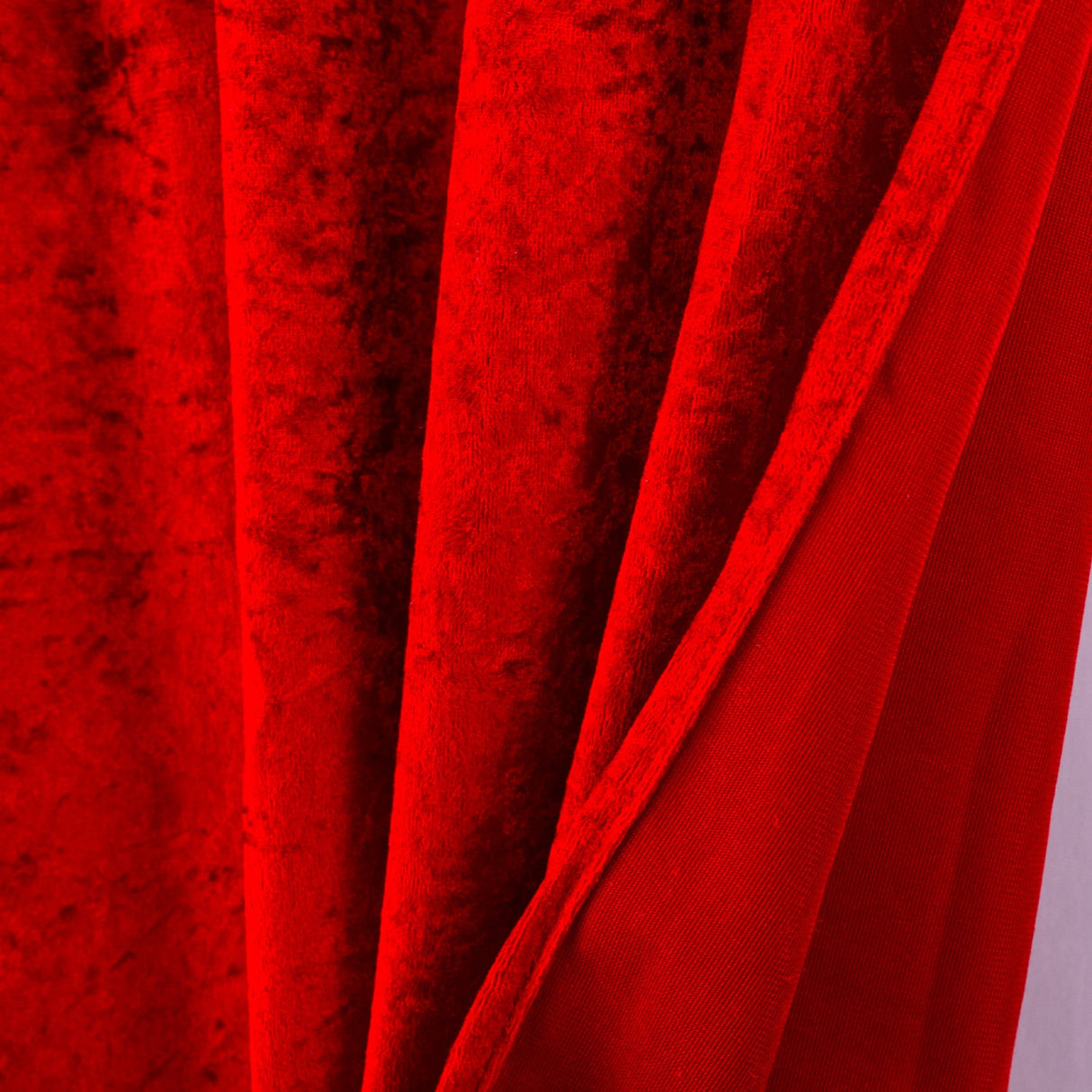 Crushed Velvet Backdrop Drape Panel 14 ft x 57 in Red