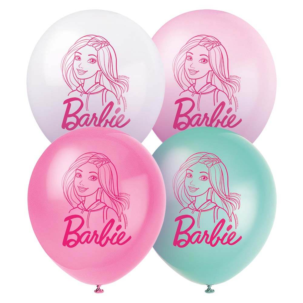 Barbie Latex Balloons 8 Pack