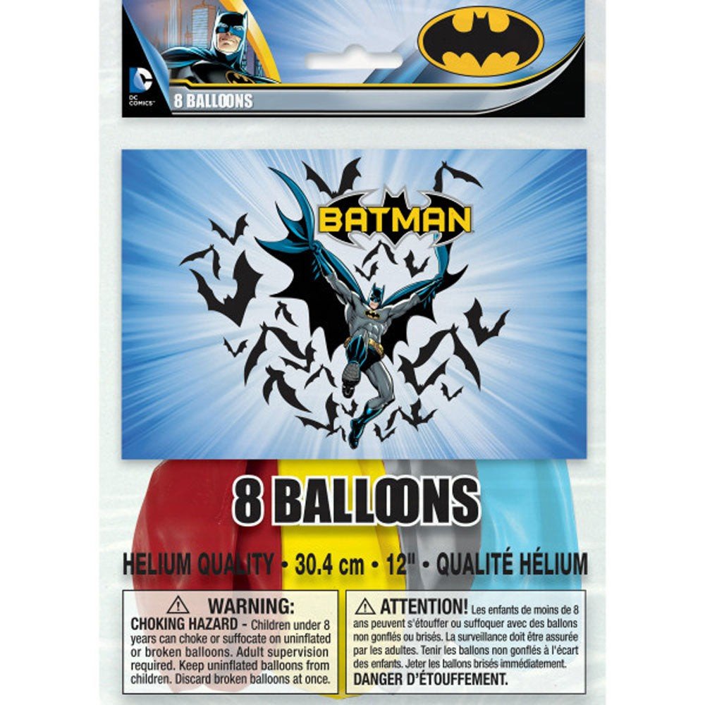 Batman Latex Balloons 8 Pack
