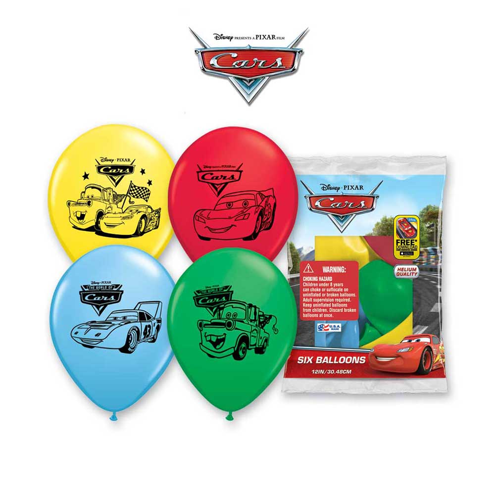 Disney Cars Latex Balloons 6 Pack